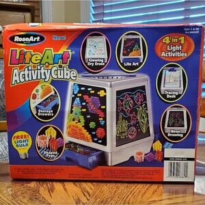 RoseArt LiteArt Activity Cube 2004 Similar to Lite Brite
